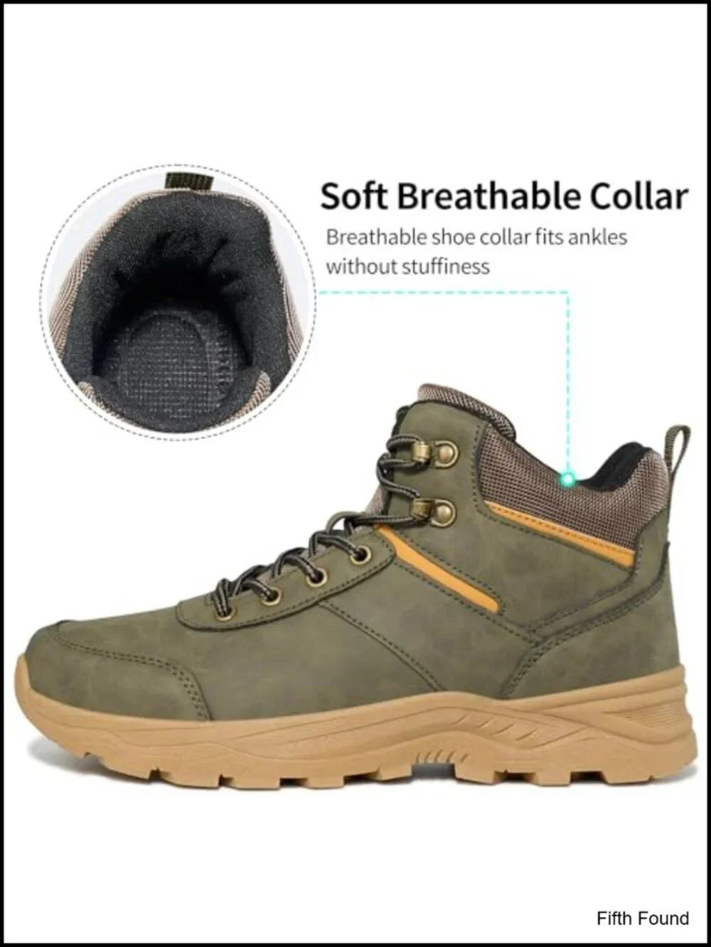 Men's Waterproof Hiking Boots Lightweight Slip-Resistant Ankle Support Trekking